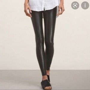 Wilfred Free Black Leather Stretch Leggings